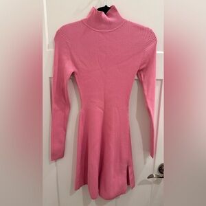 Zara Pink Ribbed Midi Dress